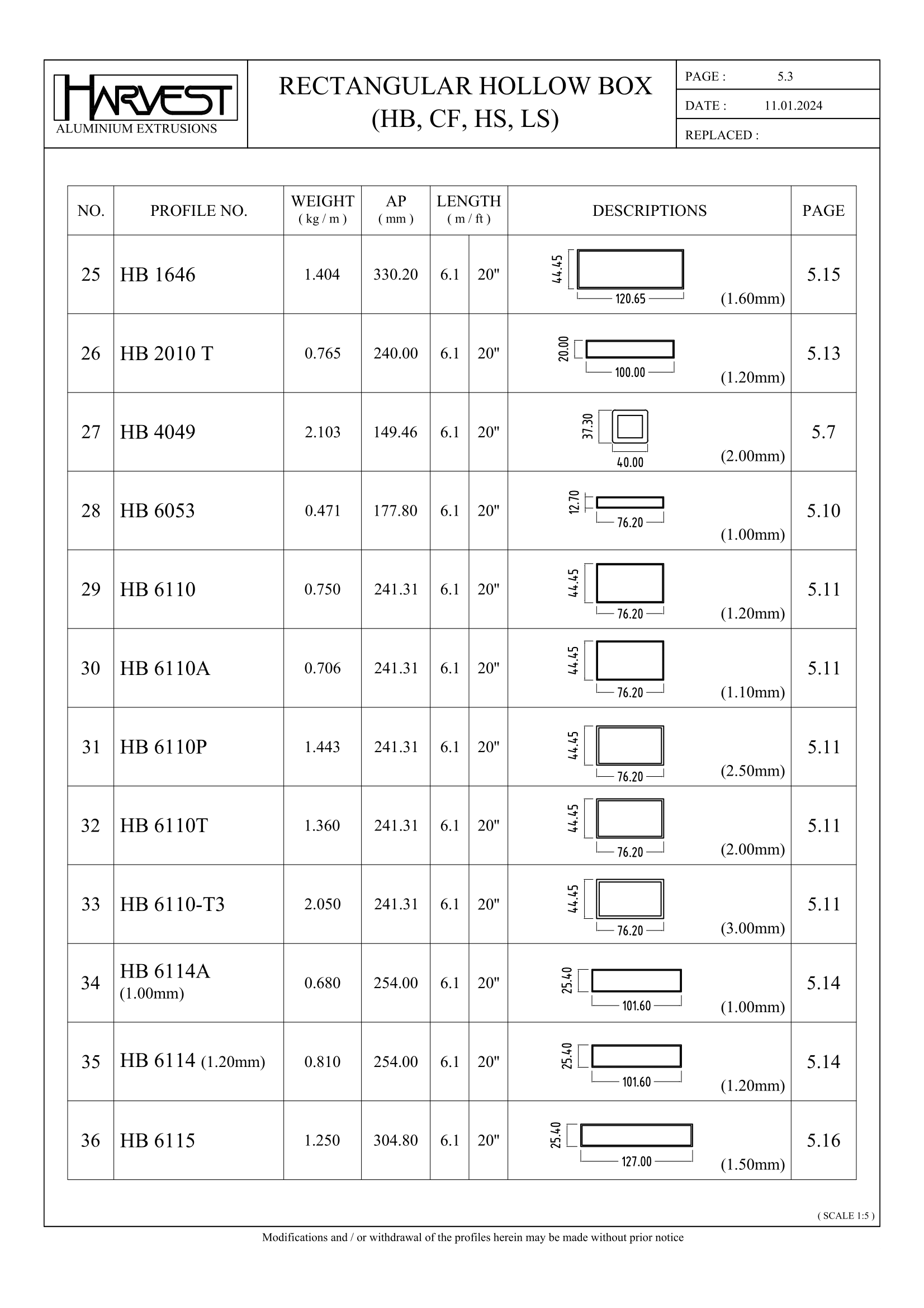 CT Rec Hollow – HARVEST ALUMINIUM