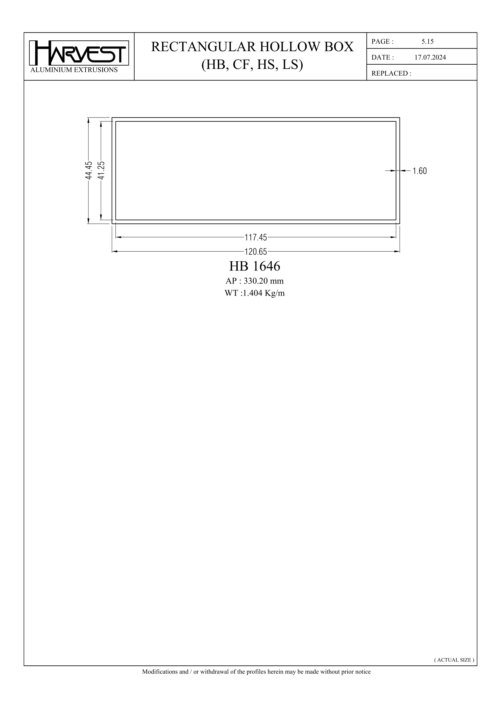 CT Rec Hollow – HARVEST ALUMINIUM