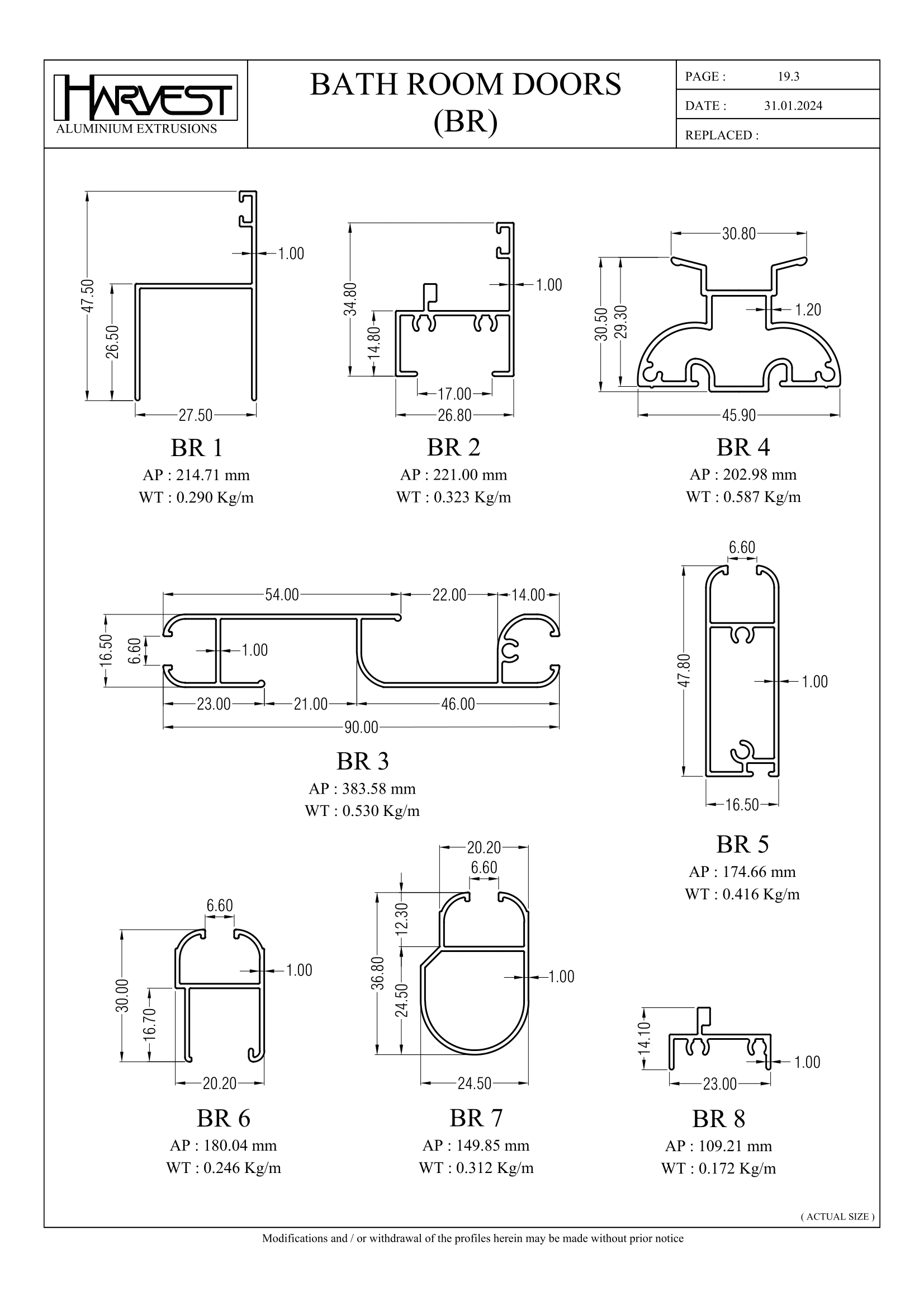 CT Bathroom Door – HARVEST ALUMINIUM